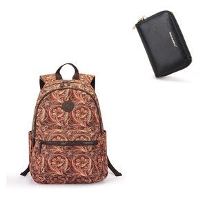 2 Pack Western Backpack Purse and Small Credit Card Holder for Women🐶